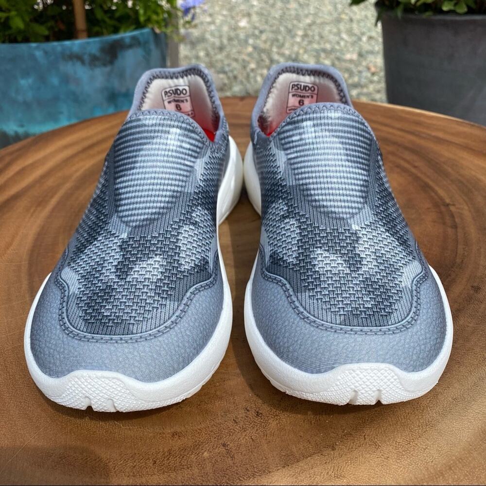 PSUDO Womens Sport Slip On Grey Camouflage Sneakers Size 6 - Picture 2 of 8